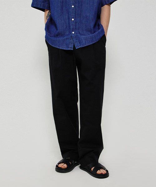 WASHED EASY FIELD PANTS_BLACK
