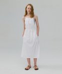 아위(AHWE) Drawstring Backless Dress_WHITE