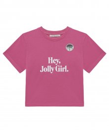 스포티 그래픽 티셔츠 - 핑크