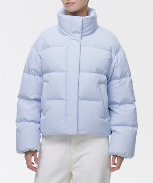 Pastel blue puffer jacket best sale