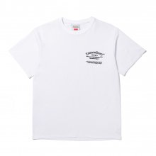 SERIF LOGO EMBROIDER TEE  WHITE