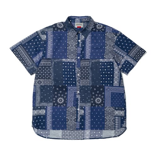 BANDANA PATCH SHORT SLEEVE SHIRTS NAVY