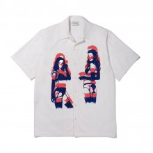 OVER RAY SHORT SL SHIRTS  WHITE