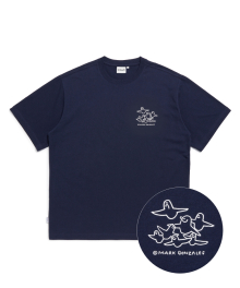 ANGELS GRAPHIC T-SHIRT - NAVY