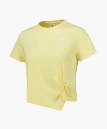 LE COURT] 꼬임 반팔 티셔츠 옐로우(QO222TRS52)