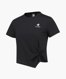 LE COURT] 꼬임 반팔 티셔츠 블랙(QO222TRS52)