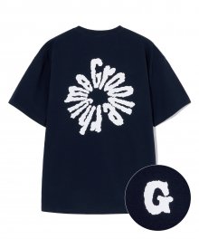 ROUND GROOVERHYME LOGO T-SHIRTS (NAVY) [LRRMCTA352M]