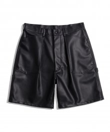 M-35 Leather Shorts_BK