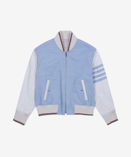 MUSINSA | THOM BROWNE 4 Bar Bomber Jacket - Sky Blue / MJO167X06241480