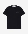 남성 요하네스 체인 스티치 로고 반소매 티셔츠 - 블랙 / N0106289999