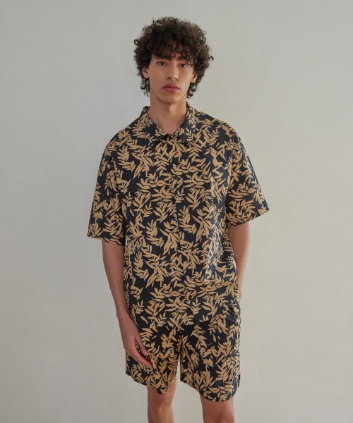 BALI PAJAMA SET_leaf sugarblack