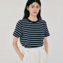언에디트(ANEDIT) H Joy Color Mix Stripe Tshirt_Navy