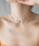 메리모티브(MERRYMOTIVE) Simple heart and silver string necklace