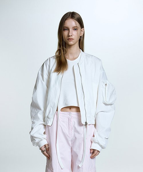 ZIPPER POCKET BOMBER JACKET
