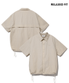 [ONEMILE WEAR] NYLON RELAXED FIT COACH SHIRT IVORY