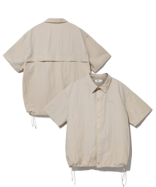 [ONEMILE WEAR] NYLON RELAXED FIT COACH SHIRT IVORY