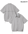 [ONEMILE WEAR] NYLON RELAXED FIT COACH SHIRT LIGHT GRAY