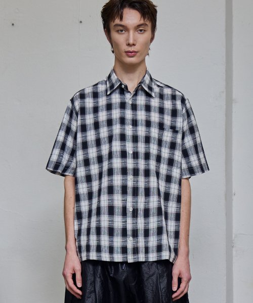 Black check cheap dress shirt