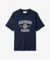 남성 파리 바시트 로고 반소매 티셔츠 - 블루 / HTS008726491