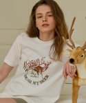 디어마이디어(DEARMYDEER) Deer gradation t-shirt_ Ivory