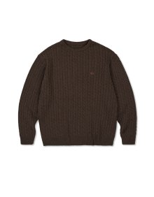 [Mmlg] CABLE KNIT (BROWN)