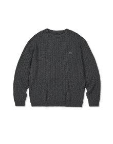 [Mmlg] CABLE KNIT (CHARCOAL)