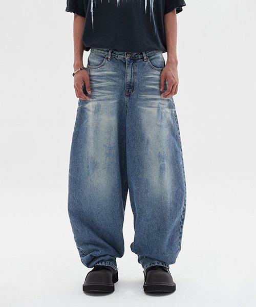 MUSINSA | DNSR Awesome Baggy Denim Pants Blue