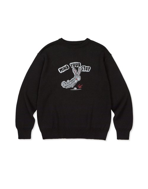 [Mmlg] MIND YOUR STEP KNIT (EVERY BLACK)