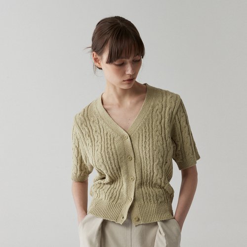 Olive green discount short sleeve cardigan