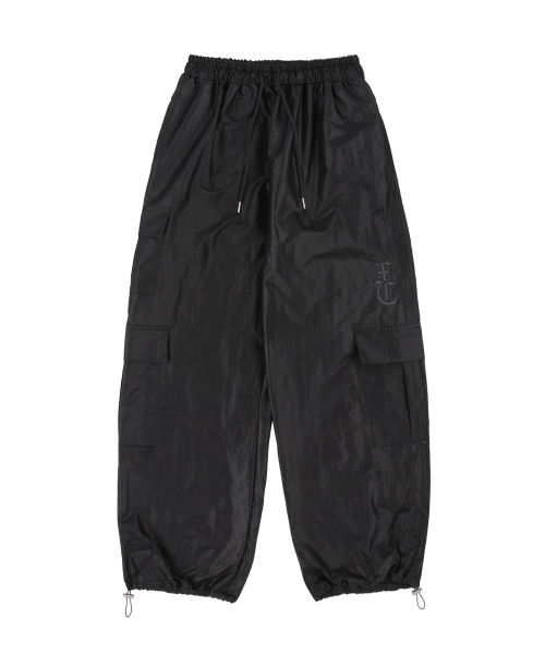[NF] FLAT NYLON CARGO PANTS (BLACK)_F23QD855