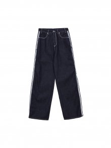 SIDE TAPING POINT DENIM PANTS IN BLUE