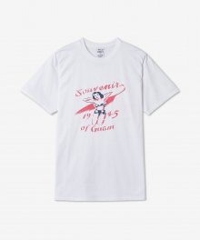 수비니어 반소매 티셔츠 - 화이트 / TSOUVENIRWD018