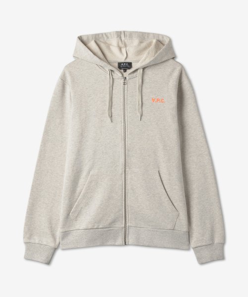 MUSINSA A.P.C. VPC Logo Zip Up Hoodie Ecrucine Orange COFAXH27802TAV