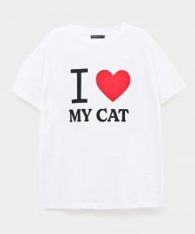 LOVE MY CAT OVER FIT T SHIRTS WHITE