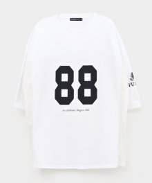 MESH FOOTBALL OVER FIT T SHIRTS WHITE