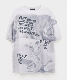 MUSIC FROG OVER FIT T SHIRTS MONOCHROME