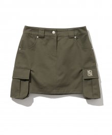 Cargo Mini Skirt Pants [KHAKI]