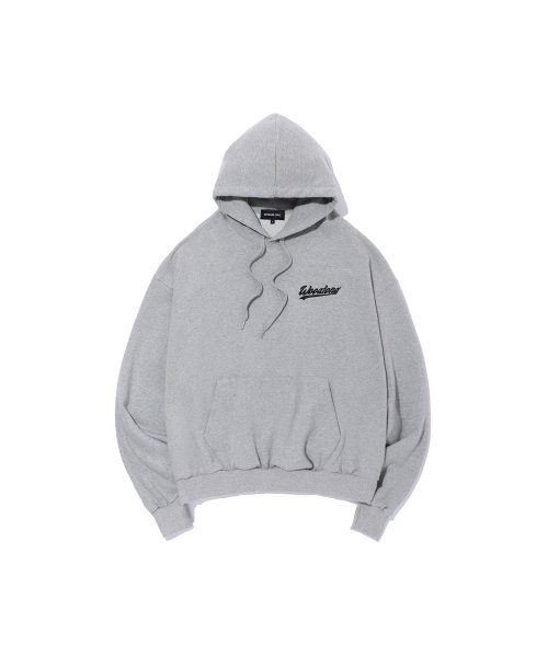 MUSINSA | WOOALONG Dynamic balloon over hoodie - MELANGE GRAY