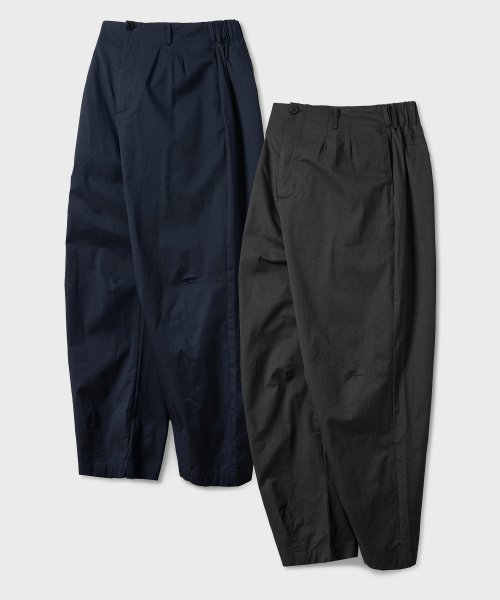 MUSINSA | BLACK MOMENT Linen Like Wide Balloon Pintuck Banding Pants