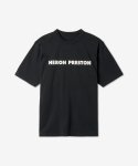 헤론 프레스톤(HERON PRESTON) 남성 로고 슬로건 프린트 반소매 티셔츠 - 블랙 / HMAA032S23JER0091001