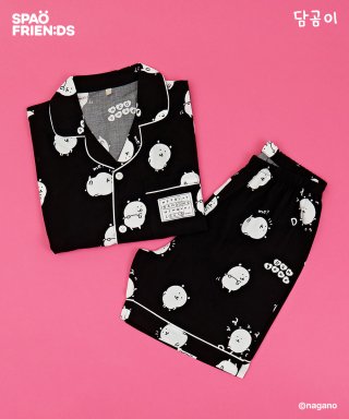 스파오(SPAO) (담곰이) 날 안입겠담곰 반팔 잠옷(BLACK)_SPPPD37U03