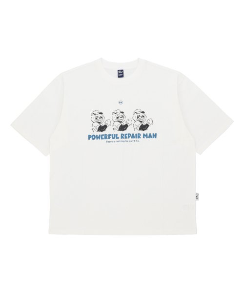 필드워커(FIELDWORKER) [FDWK X 이댄작가] 리페어 맨 반팔티 [WHITE] - 35,100 | 무신사 스토어