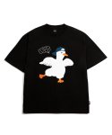 엠오오(MOO) 해피덕 오리 반팔 티셔츠 - 블랙