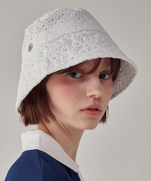 론론(RONRON) LACE BUCKET HAT WHITE - 사이즈 & 후기 | 무신사
