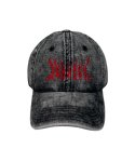 디메이든(DEMADEN) DEATH METAL LOGO VINTAGE BALL CAP BLACK