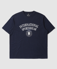 로즈팩 아치레터링 티셔츠 딥네이비(UO221CRS61)