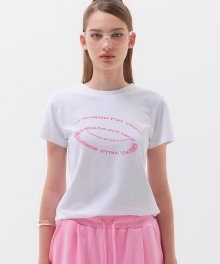 NOI933 솔리드 로고 티셔츠 (핑크)