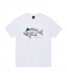 FISHING 그래픽 컴포트핏 티셔츠(화이트)