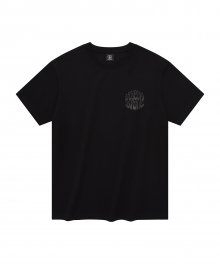 캘리 스톤 오버핏 반팔 티셔츠(블랙)