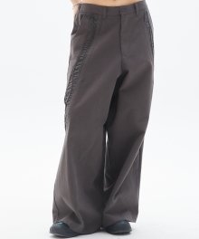PY CURVED WIDE PANTS(CHARCOAL)